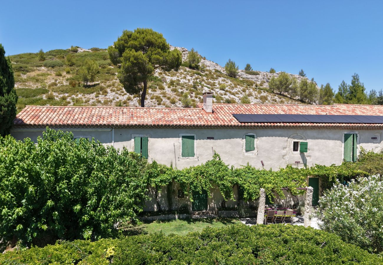 Location mas provence piscine vue Alpilles Maussane - 10 pers