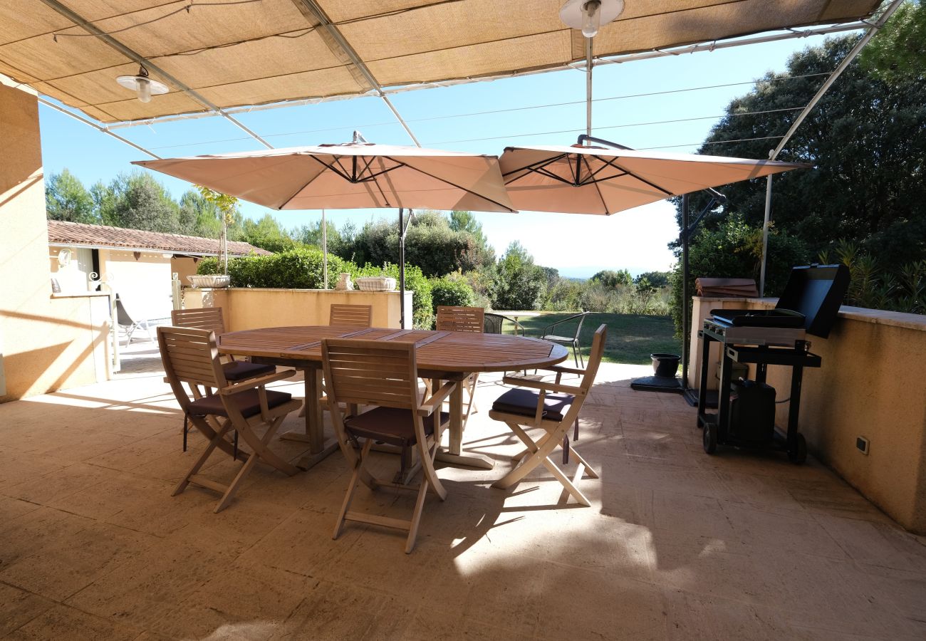 Villa à La Motte-d´Aigues - Villa climatisée vue Luberon piscine chauffée 8 pers
